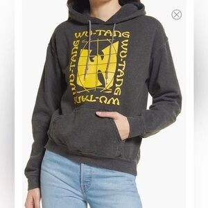NWT NORDSTROM WU-TANG WOMEN’S PIGMENT BLACK GREY HOODIE SIZE SMALL